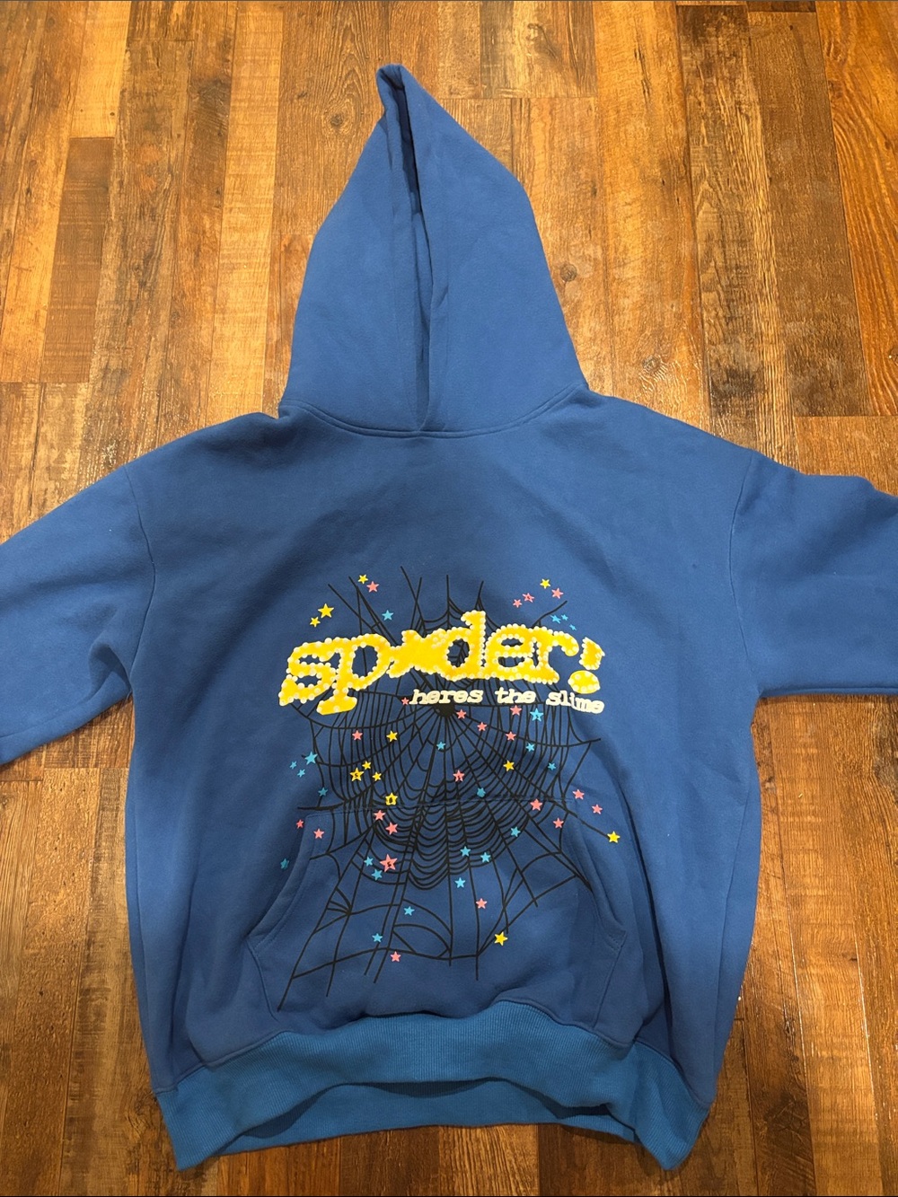 Blue 'Spider' Graphic Pullover Hoodie - Unbranded
